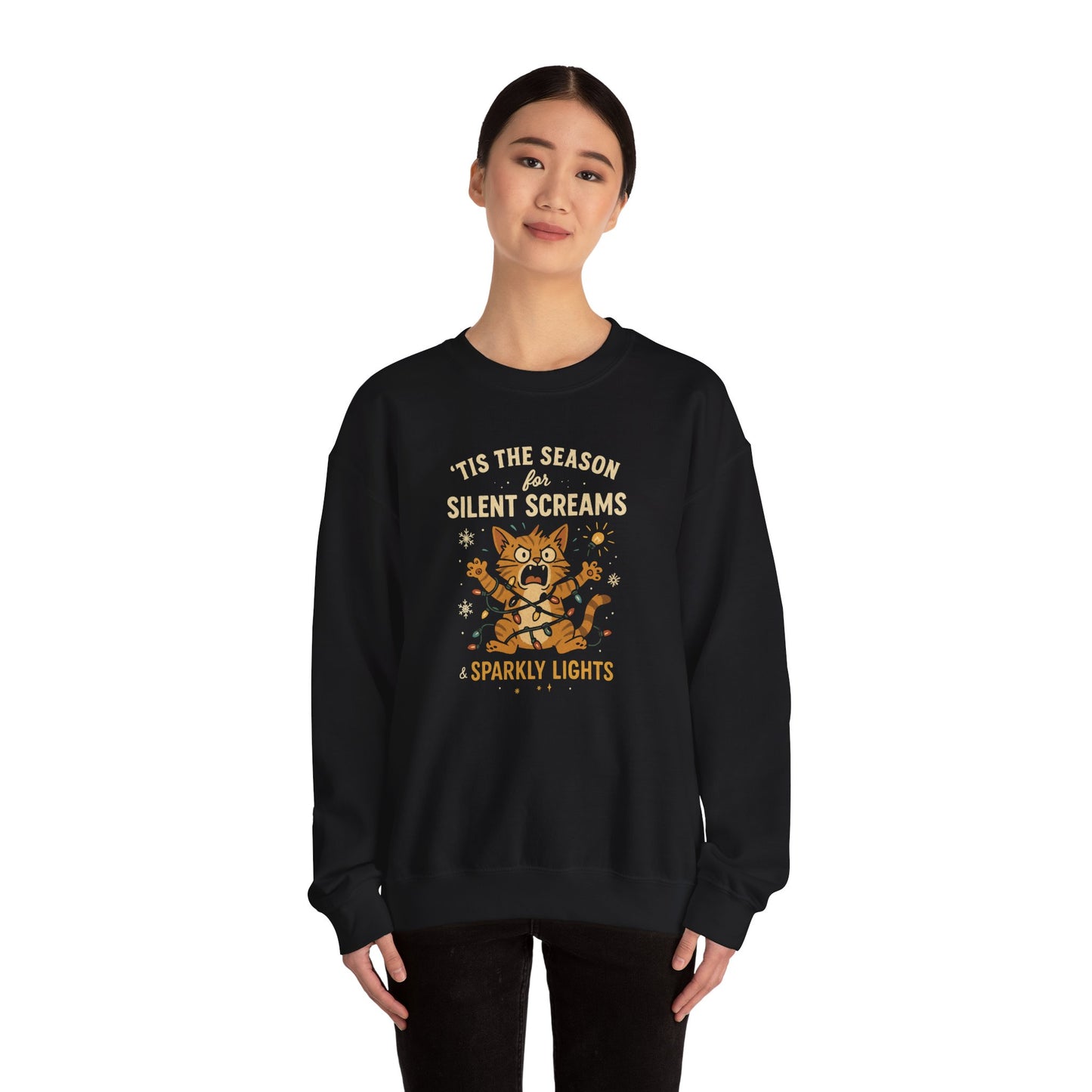 'Tis the Season for Silent Screams Cat Sweatshirt
