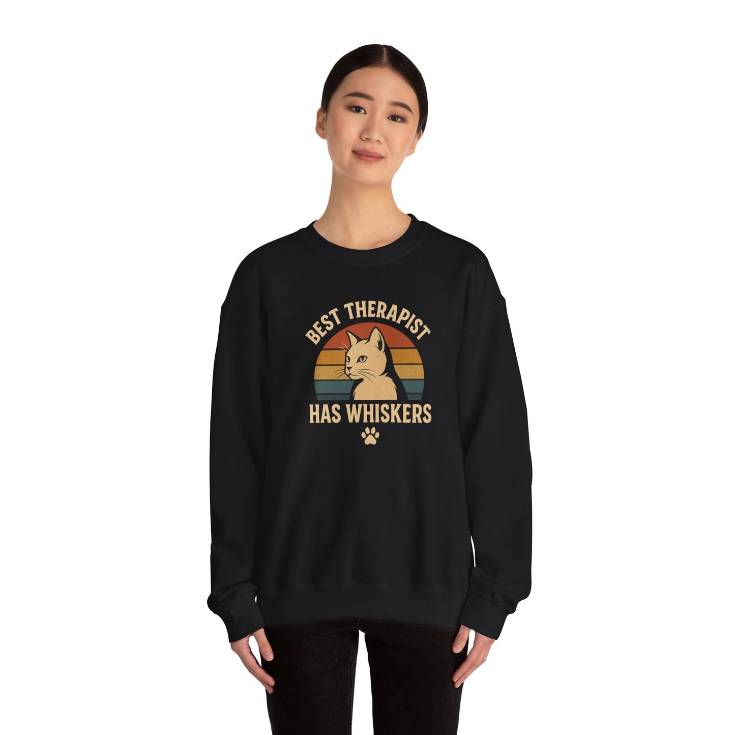 Best Therapist Has Whiskers Cat Sweatshirt