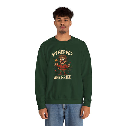 My Nerves Are Fried Elf sweatshirt