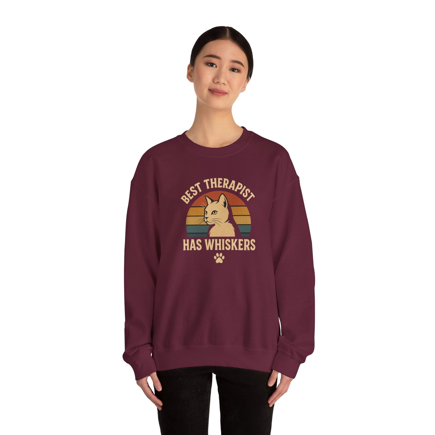 Best Therapist Has Whiskers Cat Sweatshirt