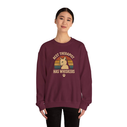 Best Therapist Has Whiskers Cat Sweatshirt
