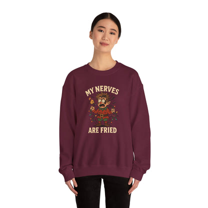 My Nerves Are Fried Elf sweatshirt