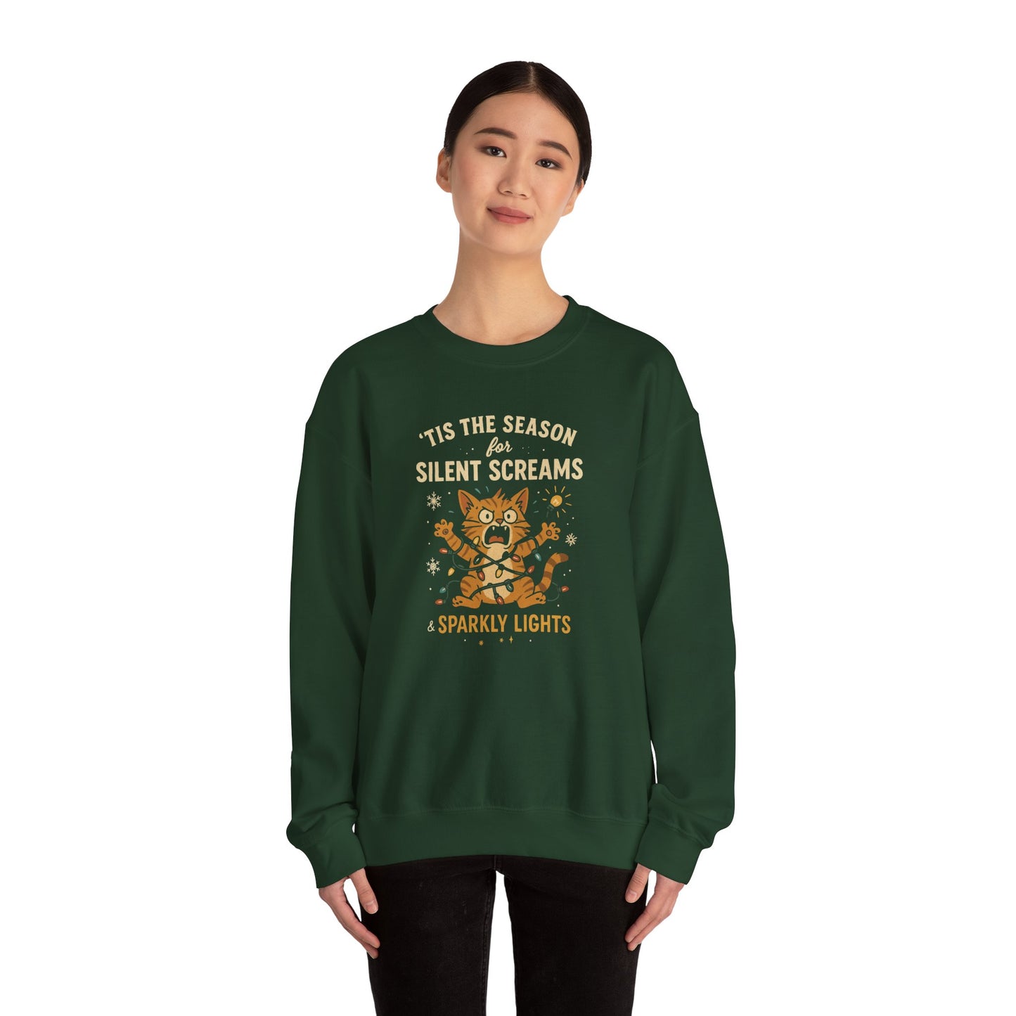 'Tis the Season for Silent Screams Cat Sweatshirt
