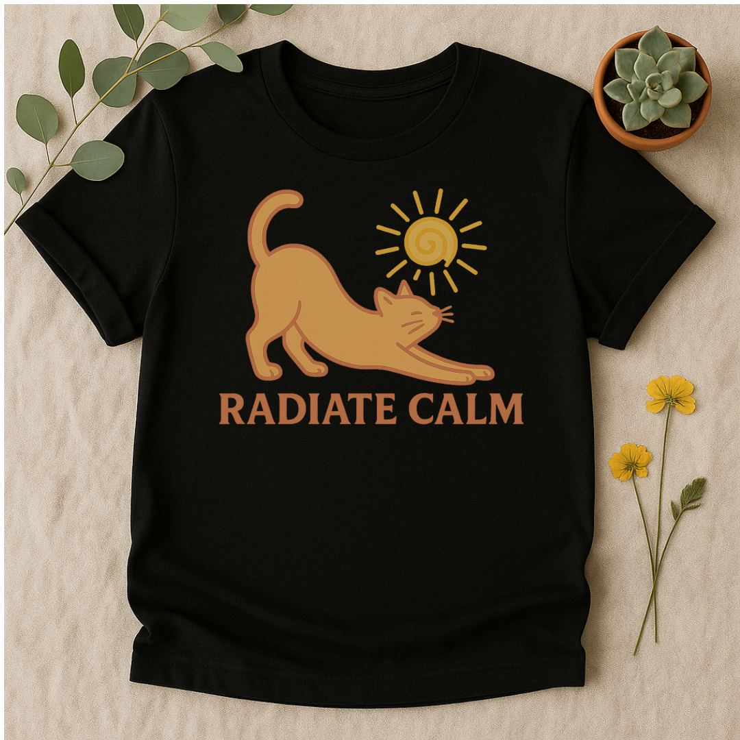 Radiate Calm Cat and Sun T-Shirt