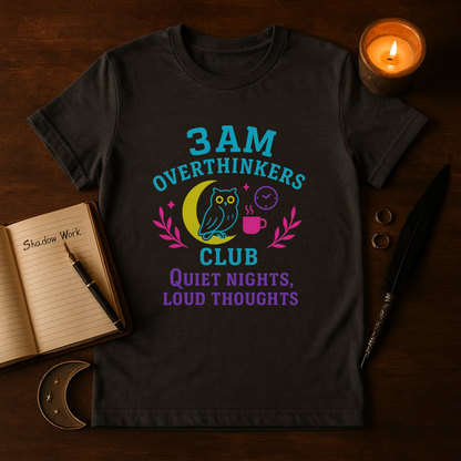 Neon Owl 3AM Overthinkers Club T-Shirt