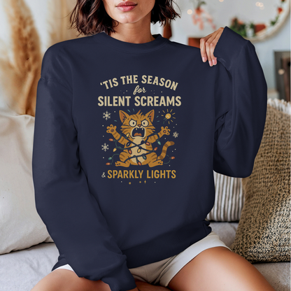 'Tis the Season for Silent Screams Cat Sweatshirt
