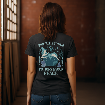 Blue Witch Potions and Peace T-Shirt