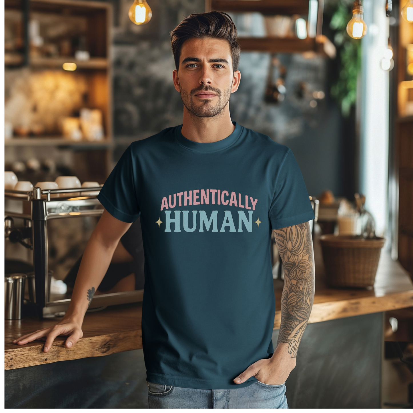 Authentically Human Unisex Tee Stars