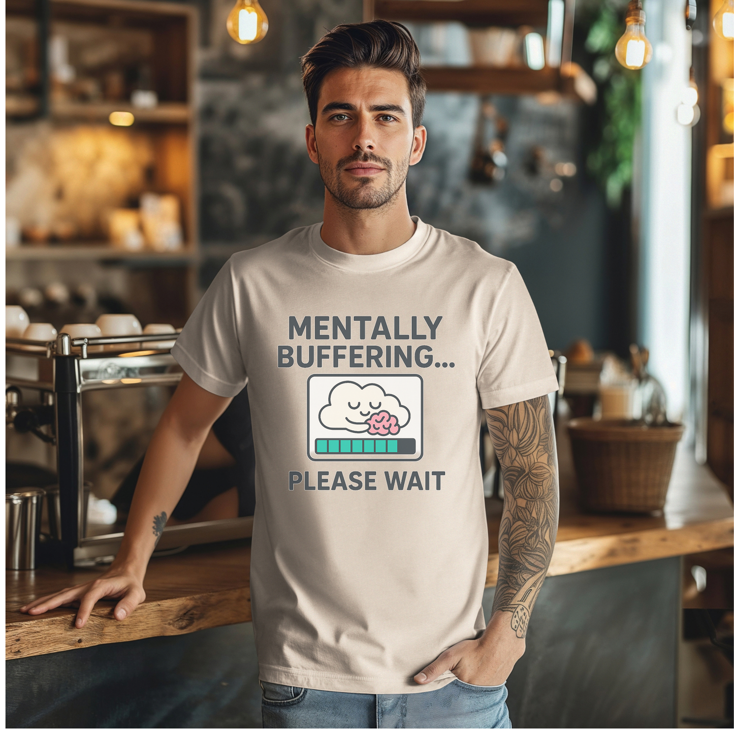 Mentally Buffering Please Wait Cloud T-Shirt