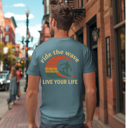 Retro Ride The Wave Live your Life T-Shirt