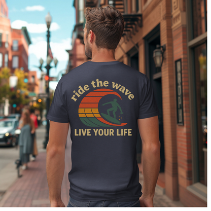 Retro Ride The Wave Live your Life T-Shirt