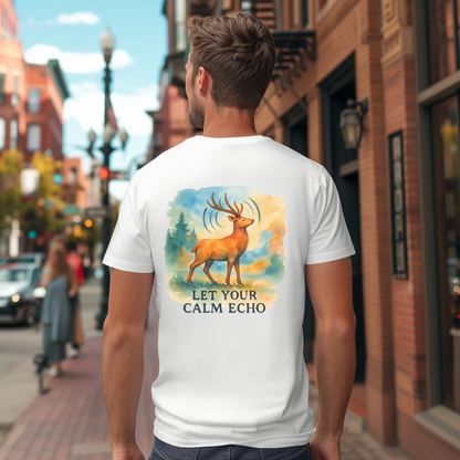 Watercolor Deer Let Your Calm Echo T-Shirt