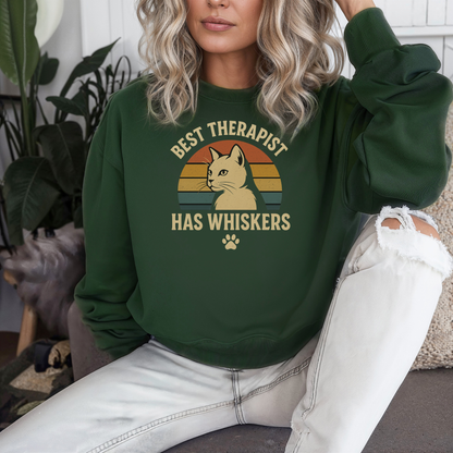 Best Therapist Has Whiskers Cat Sweatshirt