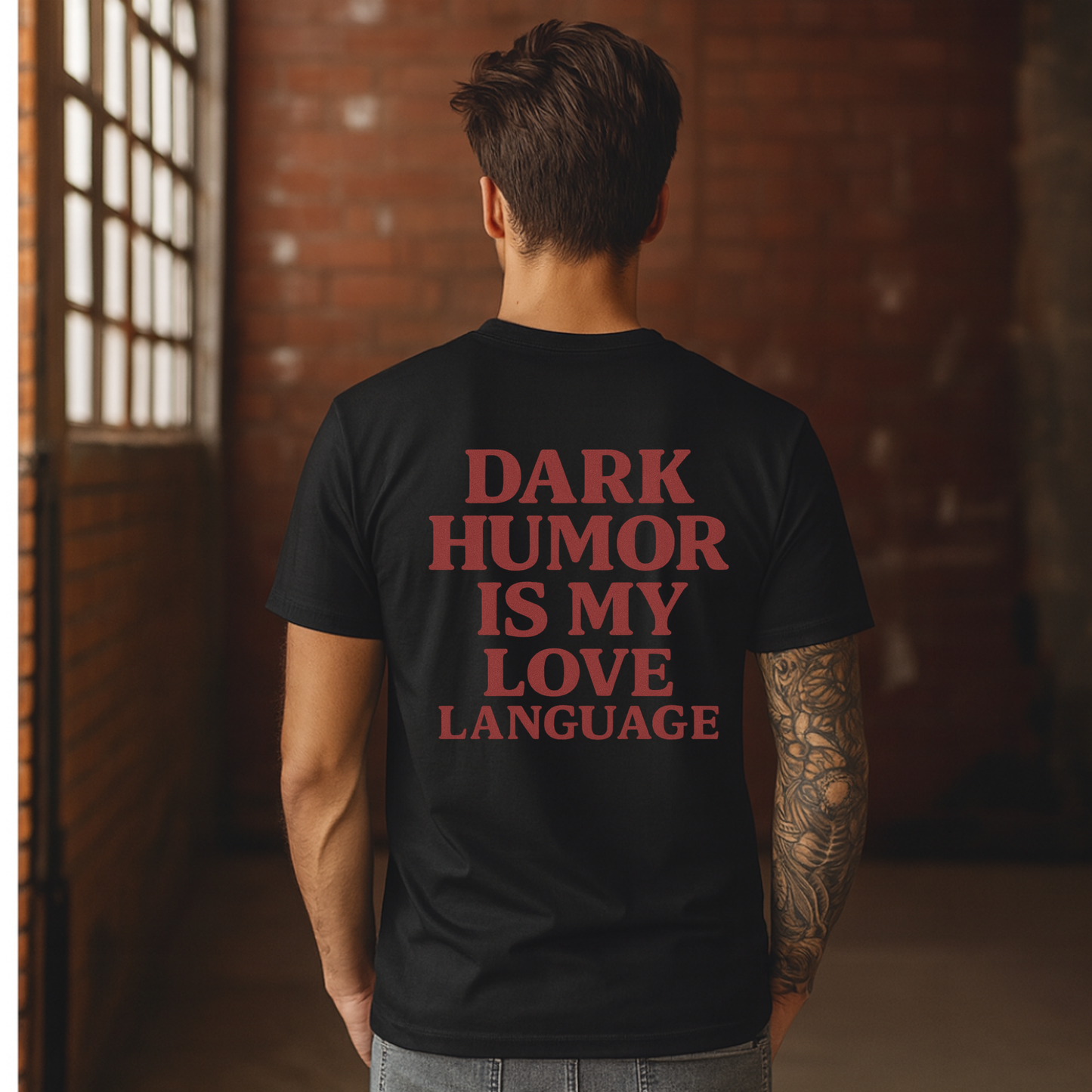 Red Dark Humor Love Language Tee