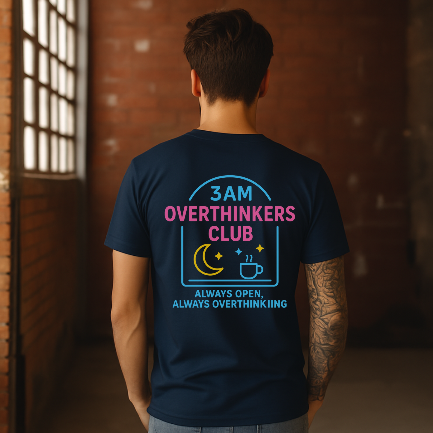 Neon Diner 3AM Overthinkers Club  T-Shirt