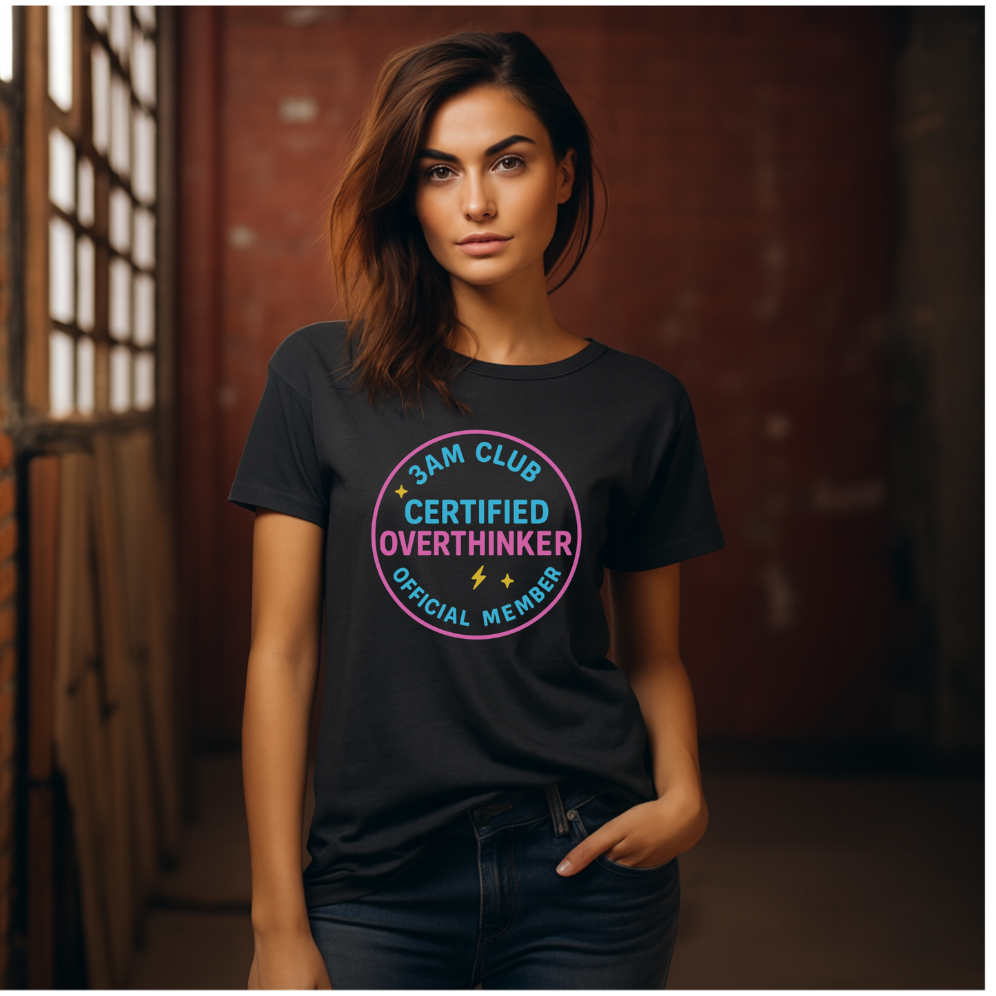 Certified Overthinkers Club Badge T-Shirt