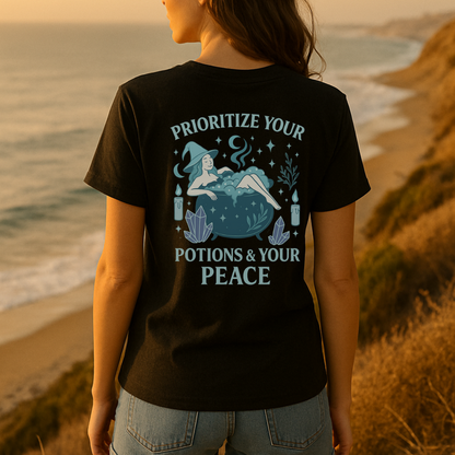 Blue Witch Potions and Peace T-Shirt