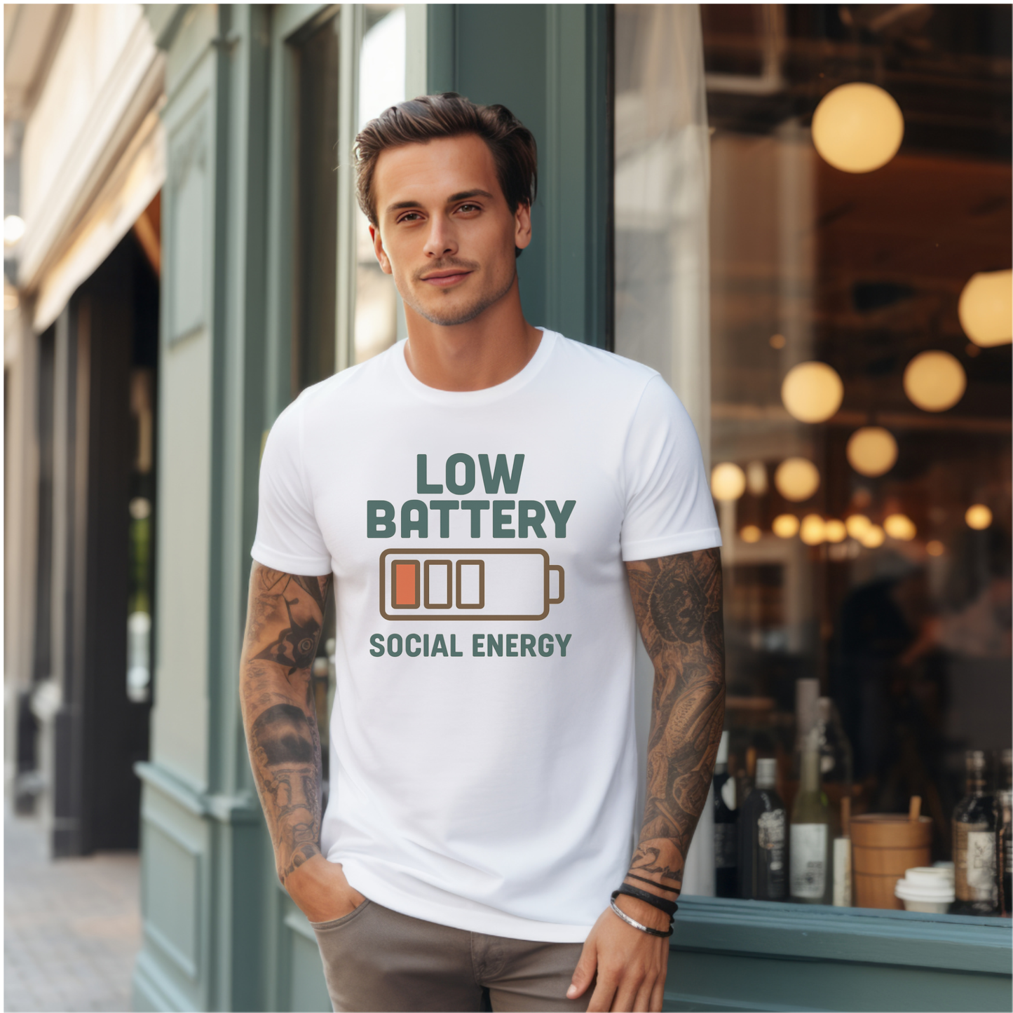 Low Battery Social Energy T-Shirt