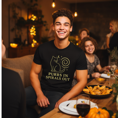 Gold Purrs in Spirals Out T-Shirt