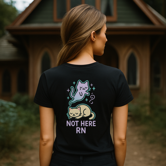 Whimsical Not Here RN Cat T-Shirt