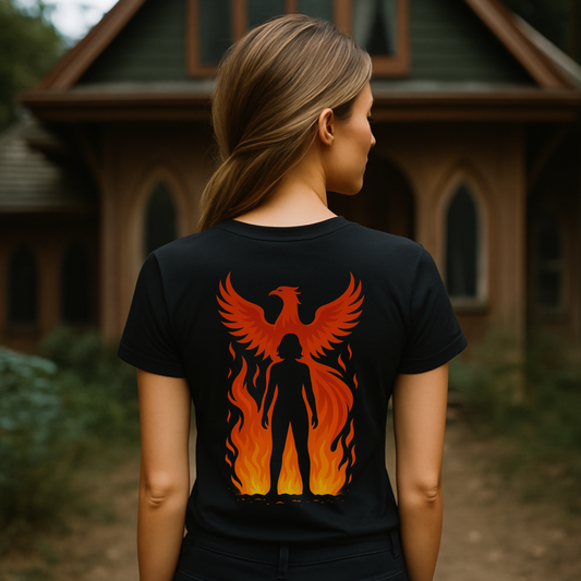 Female Silhouette and Phoenix T-Shirt