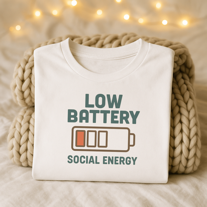 Low Battery Social Energy T-Shirt