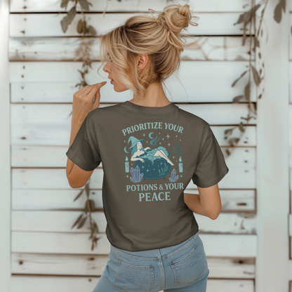 Blue Witch Potions and Peace T-Shirt