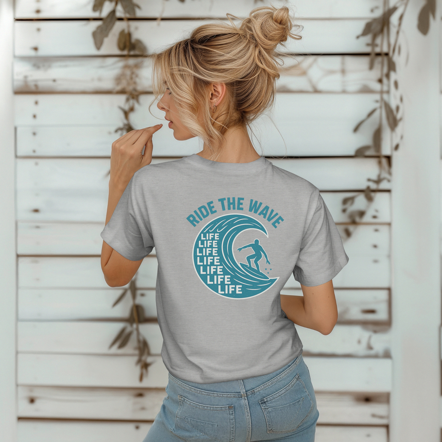 Teal Ride the Wave T-Shirt