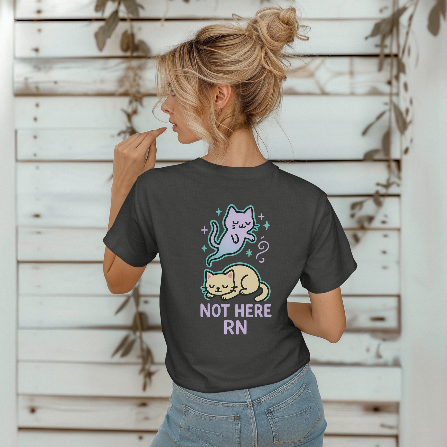 Whimsical Not Here RN Cat T-Shirt