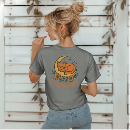 Rest is Sacred Orange Cat T-Shirt