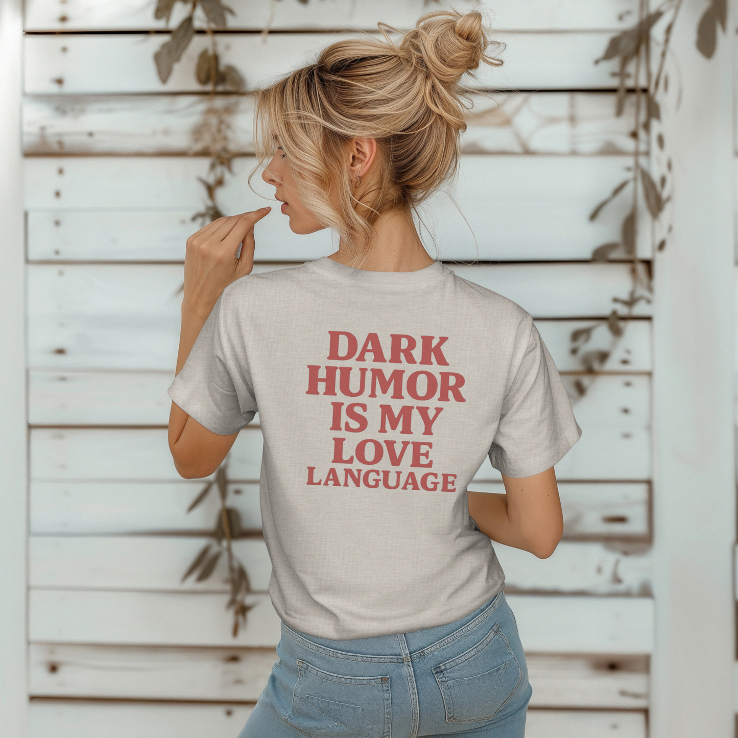 Red Dark Humor Love Language Tee