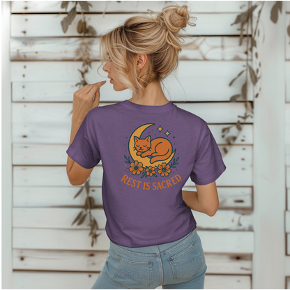 Rest is Sacred Orange Cat T-Shirt