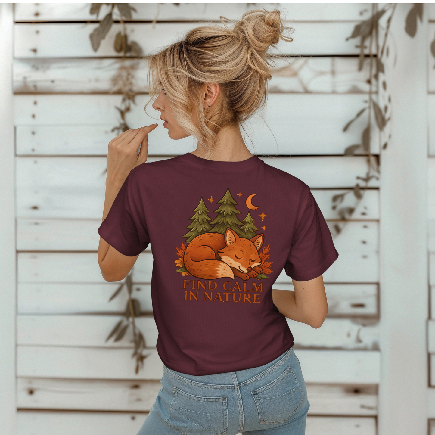 Fox Find Calm in Nature T-Shirt