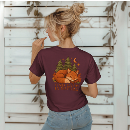 Fox Find Calm in Nature T-Shirt