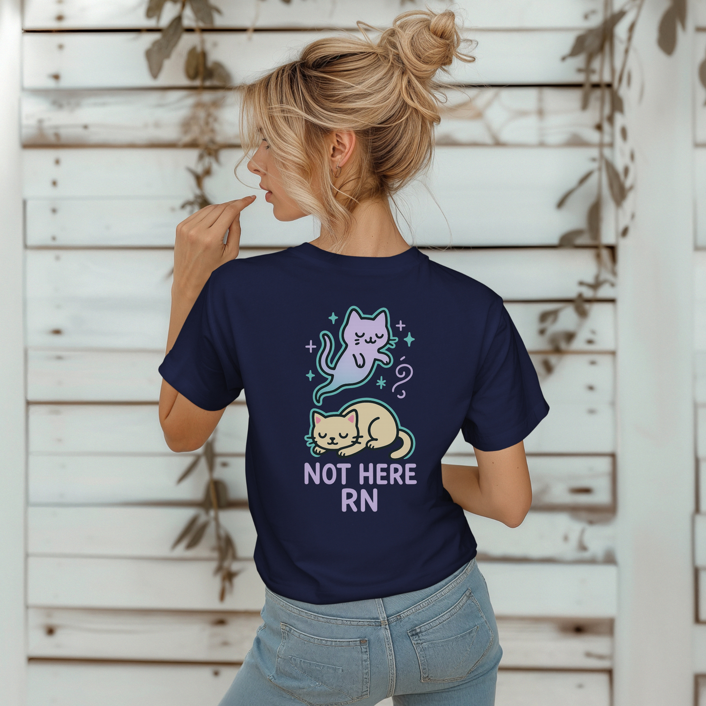 Whimsical Not Here RN Cat T-Shirt