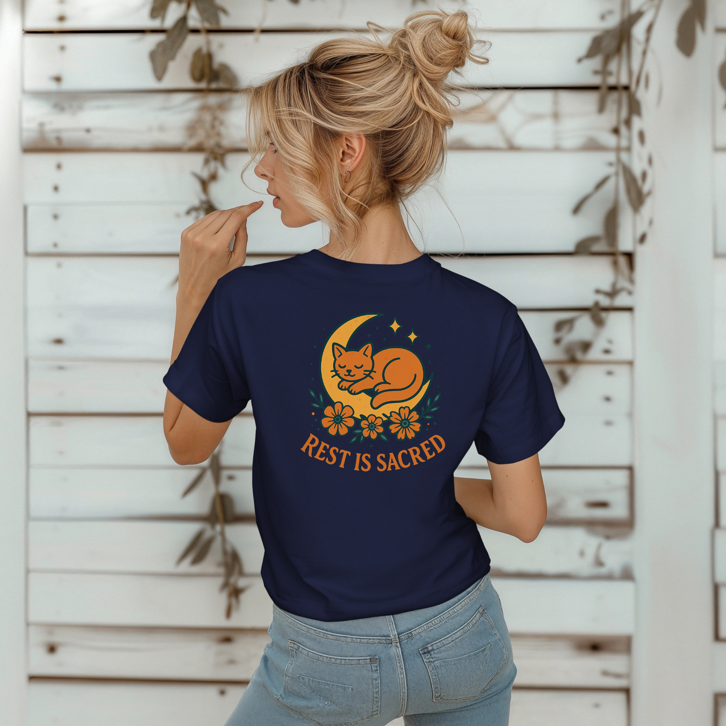 Rest is Sacred Orange Cat T-Shirt