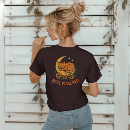 Rest is Sacred Orange Cat T-Shirt