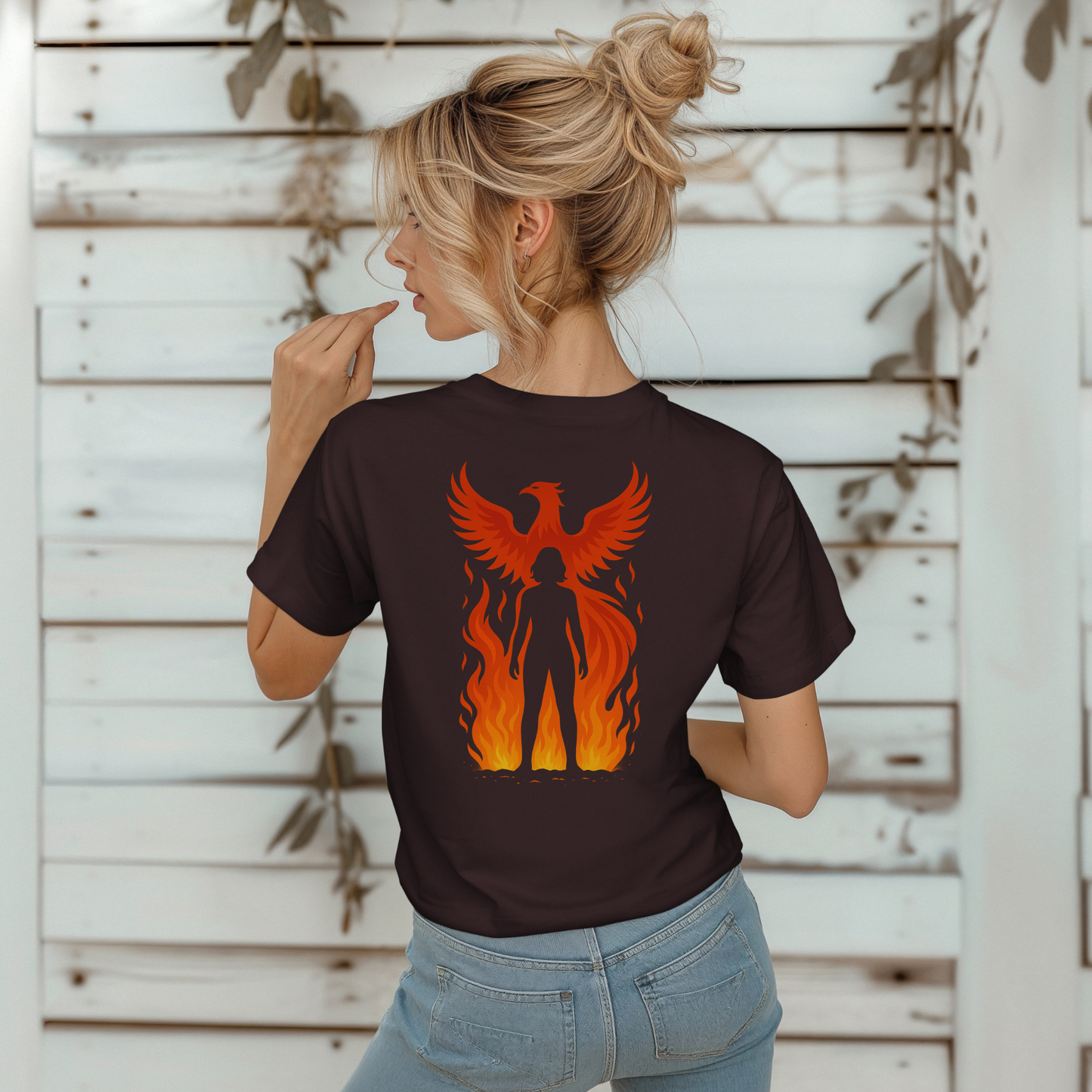 Female Silhouette and Phoenix T-Shirt