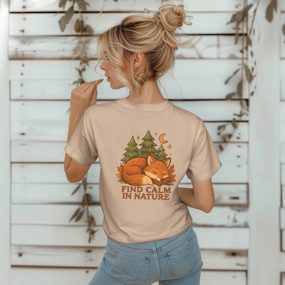 Fox Find Calm in Nature T-Shirt