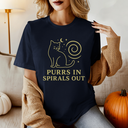 Gold Purrs in Spirals Out T-Shirt