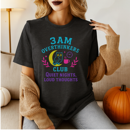 Neon Owl 3AM Overthinkers Club T-Shirt