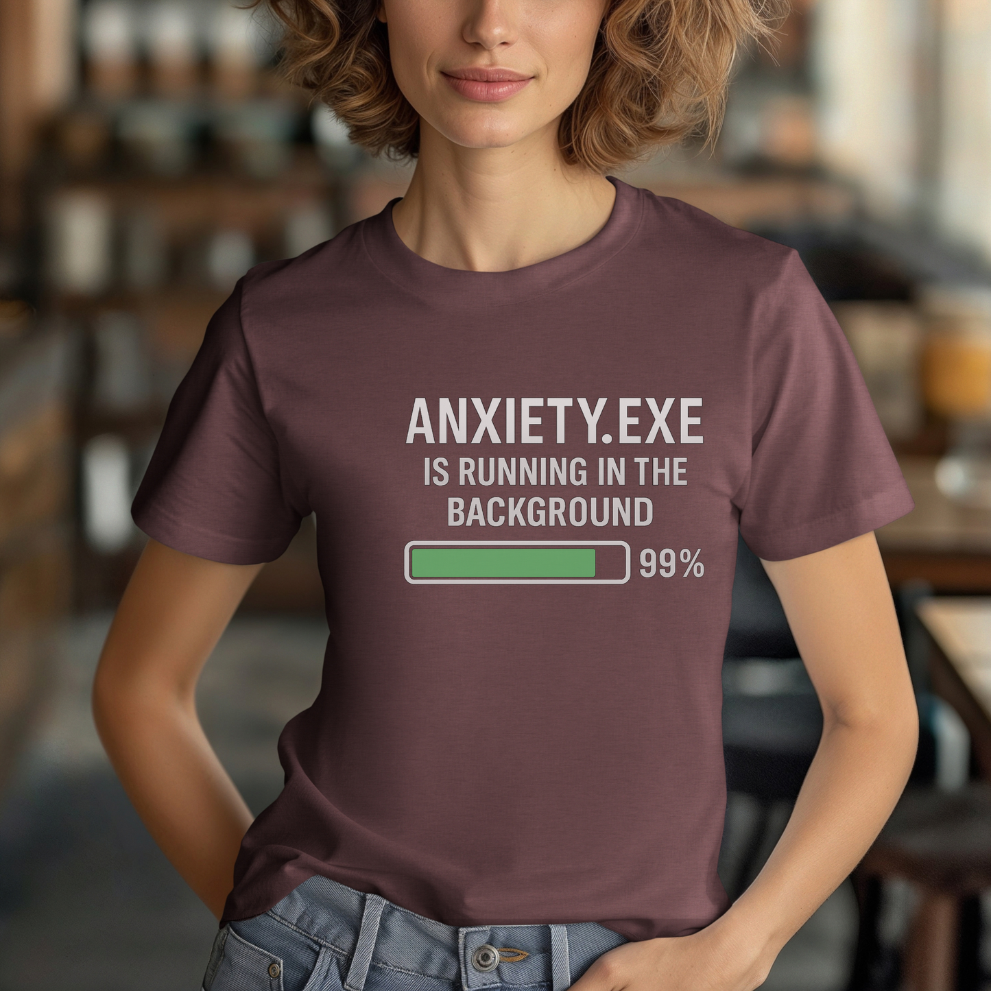 Anxiety.exe Running in Background T-Shirt
