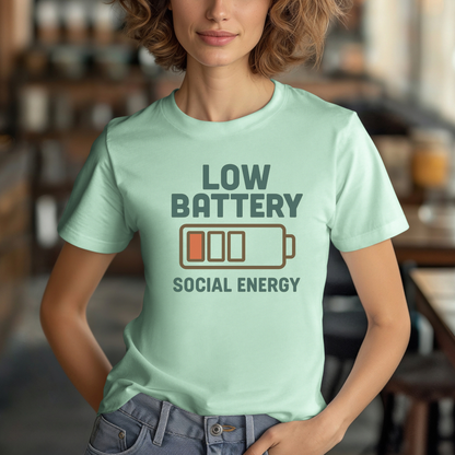 Low Battery Social Energy T-Shirt