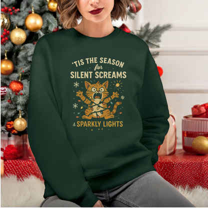 'Tis the Season for Silent Screams Cat Sweatshirt